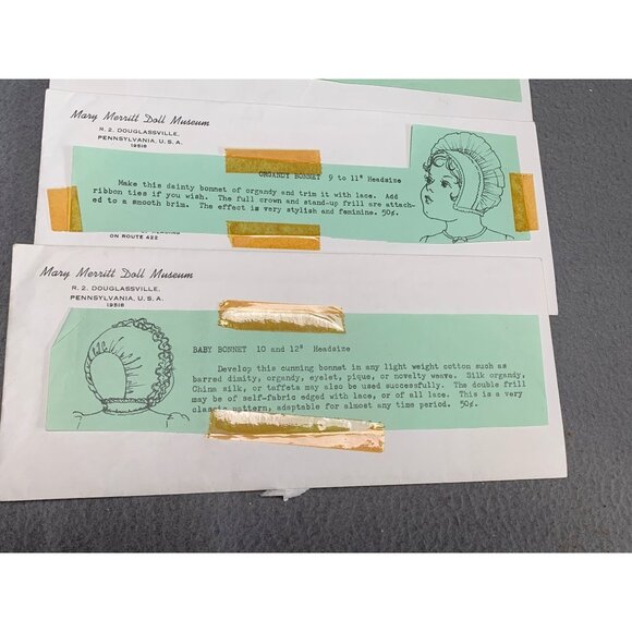 Vintage Mary Maxim Doll Museum Hat Patterns Collection of 6 - Picture 2 of 4